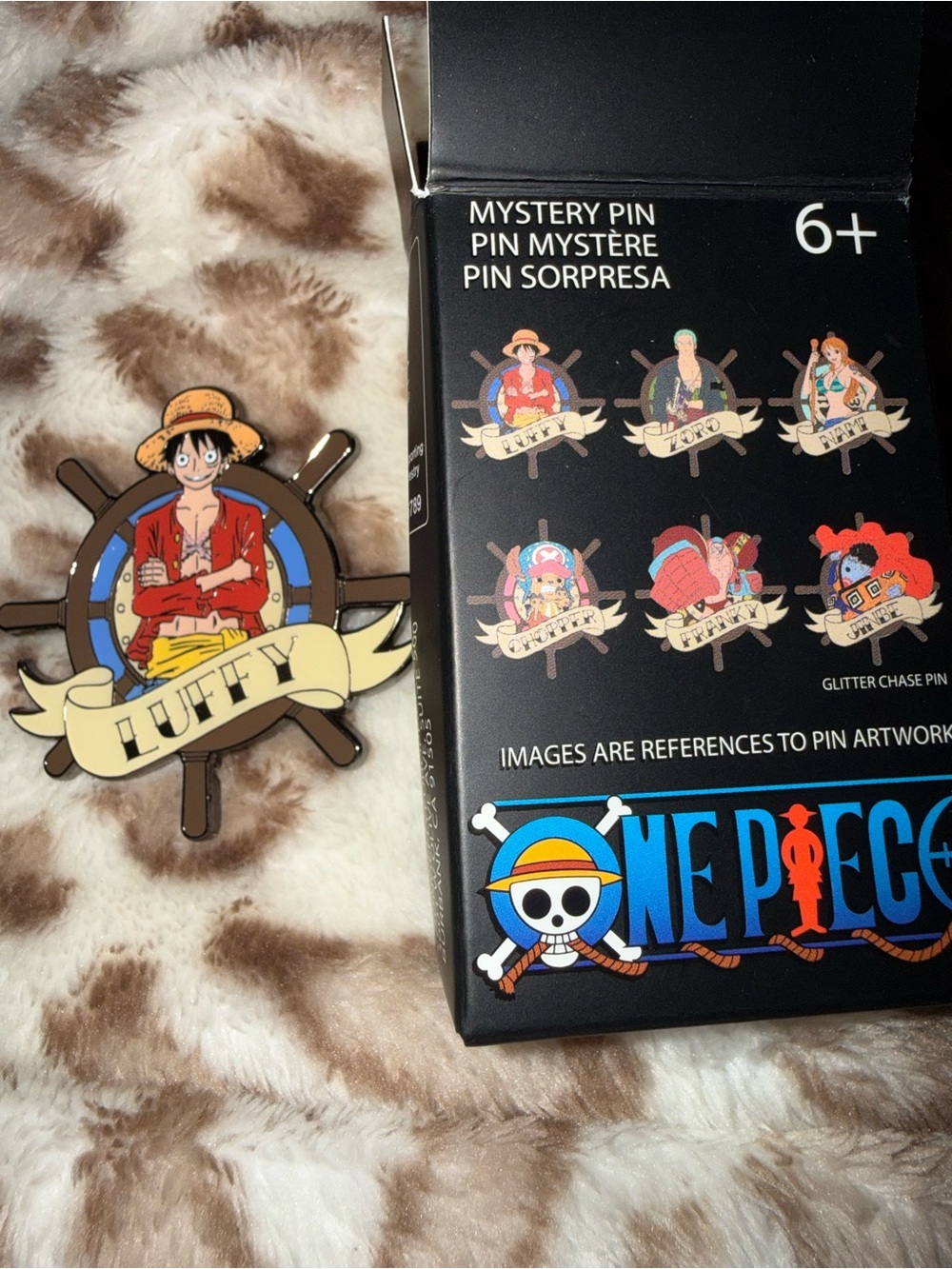 Loungefly One Piece Luffy Enamel Pin — Red, Brown & Yellow